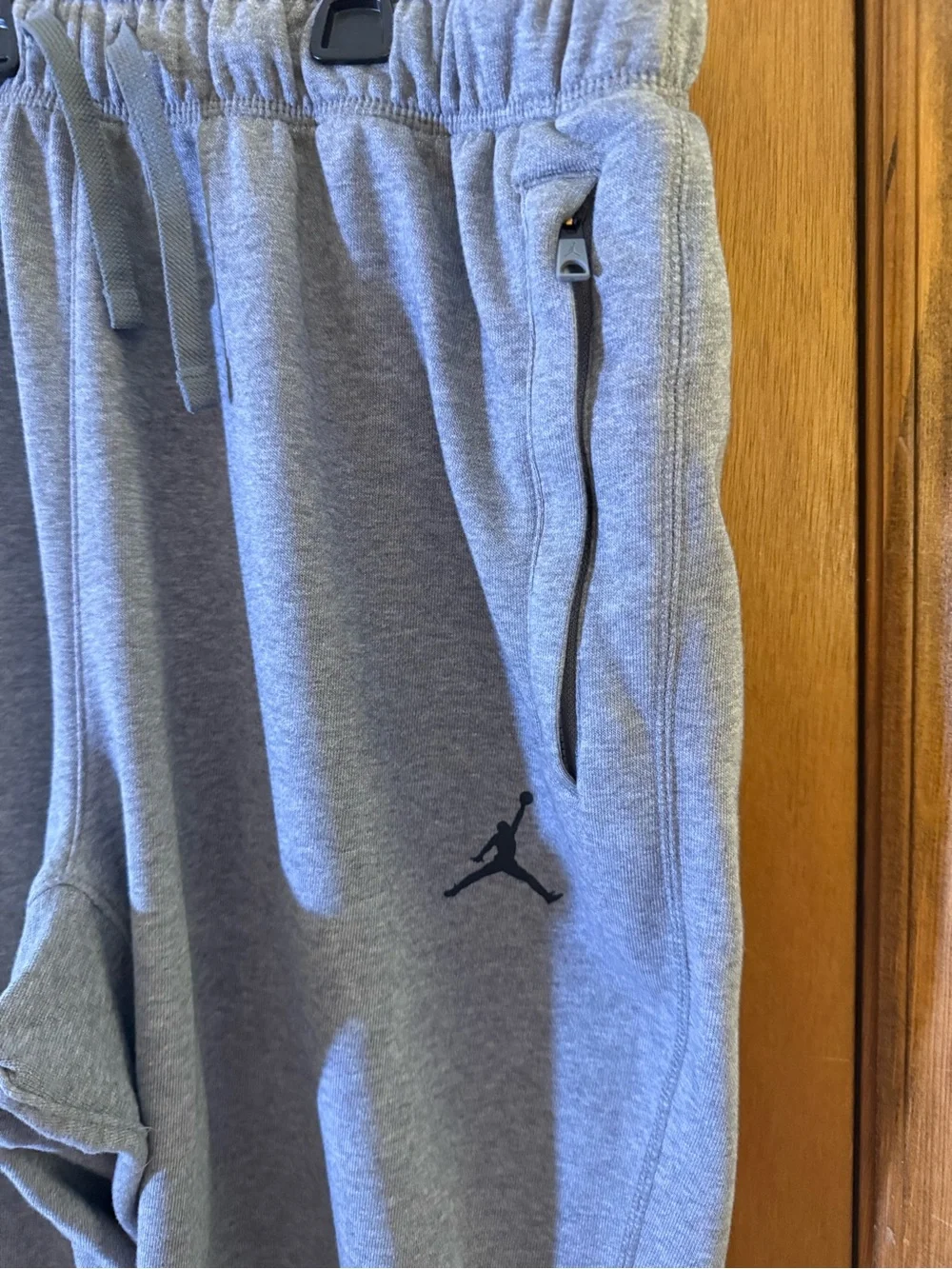 Jordan Heather Gray Jogger Sweatpants with Black Jumpman